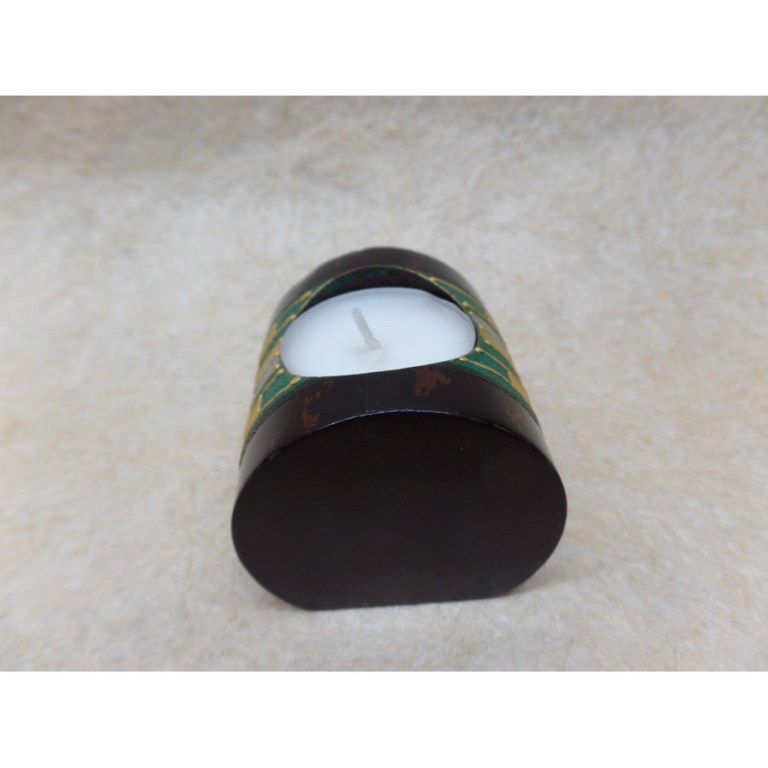 Petit bougeoir rond mango 3 couleurs