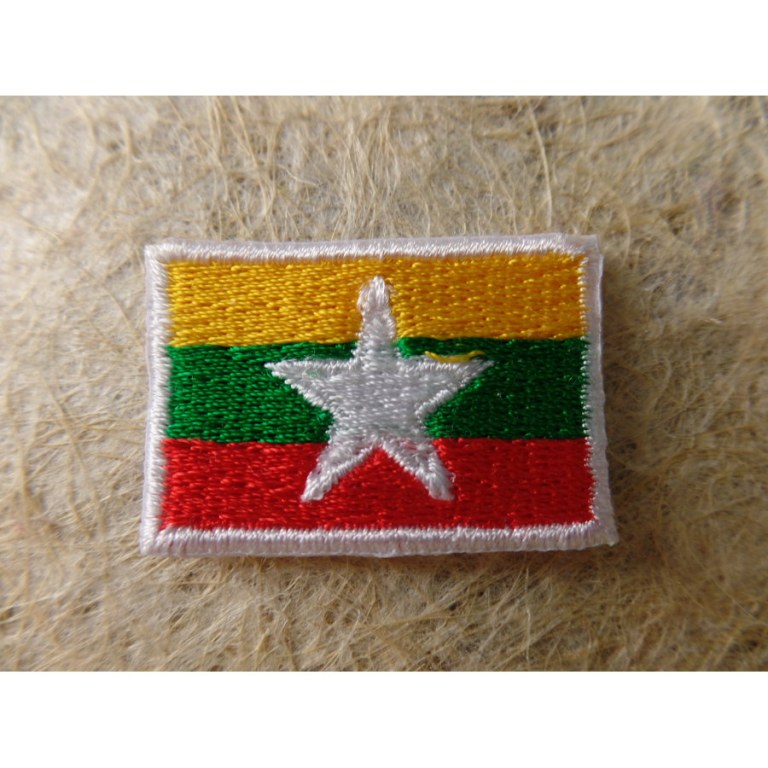 Mini écusson drapeau Birmanie ou Myanmar