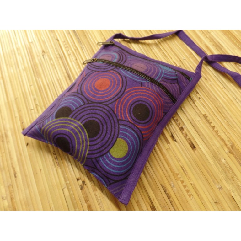 Sac passeport hypno violet