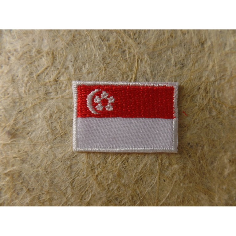 Mini écusson drapeau Singapour