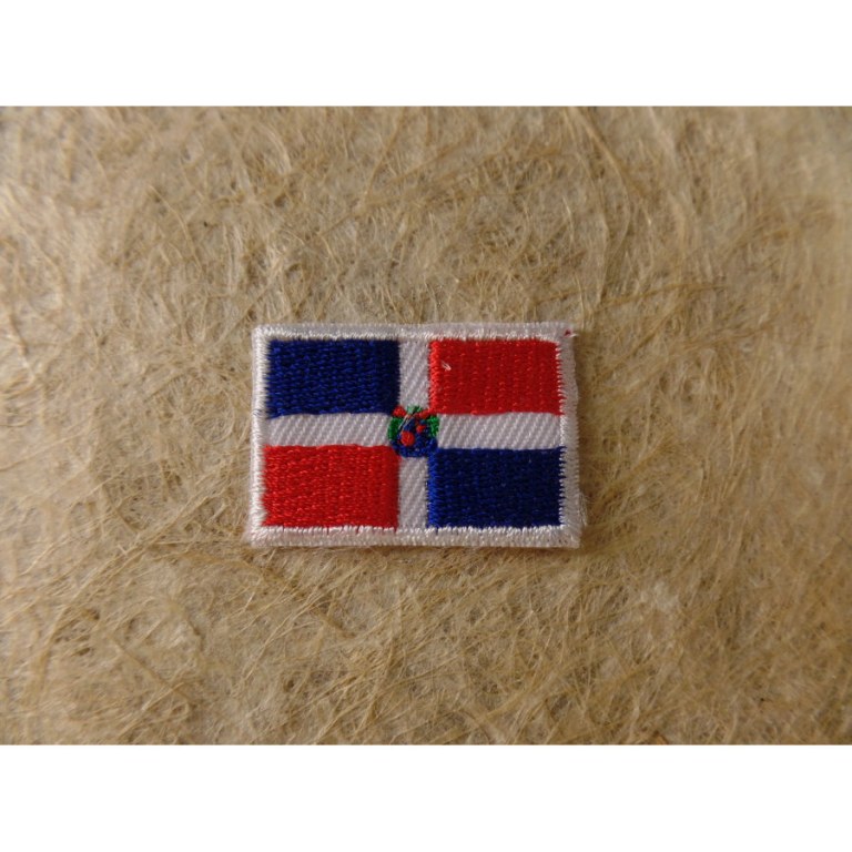 Mini écusson drapeau de la République Dominicaine