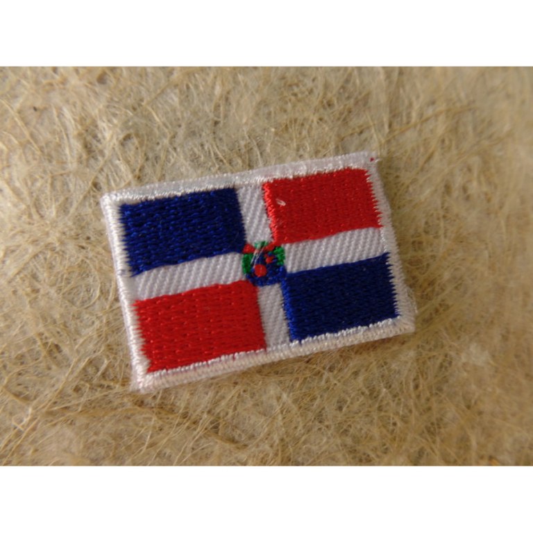 Mini écusson drapeau de la République Dominicaine