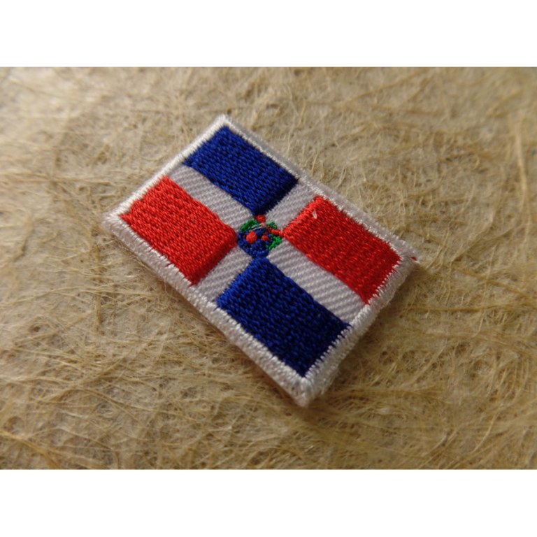 Mini écusson drapeau de la République Dominicaine