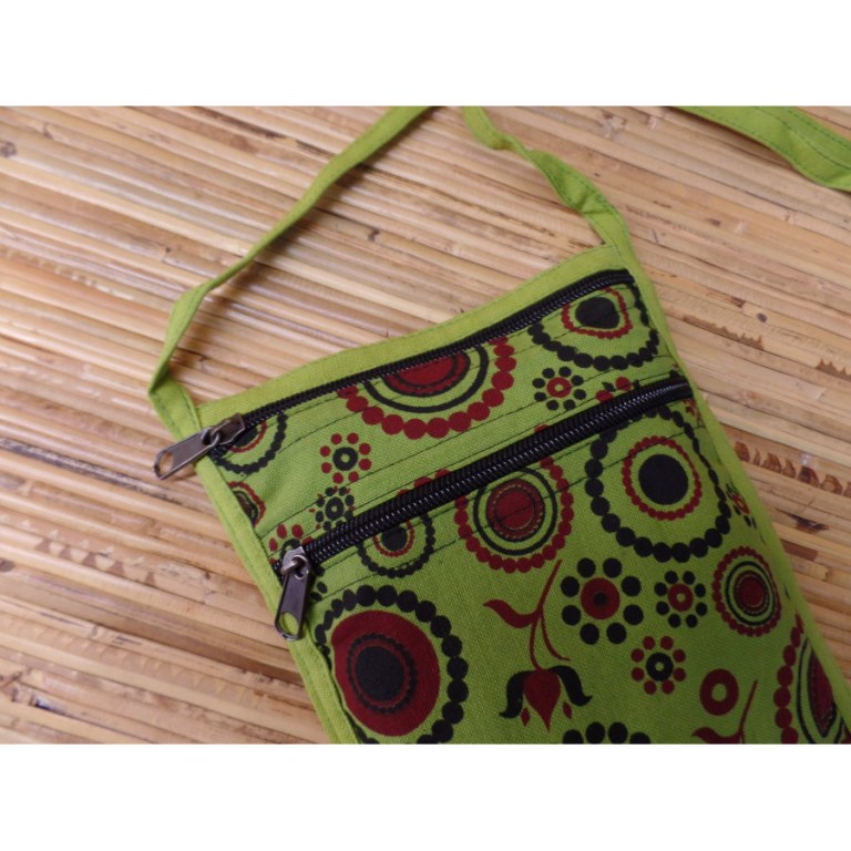 Sac passeport magic flower vert