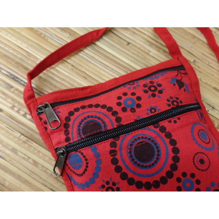 Sac passeport magic flower rouge