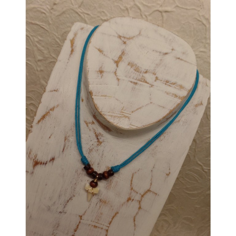 Collier bleu Los Roques mako 