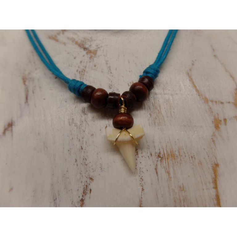 Collier bleu Los Roques mako 