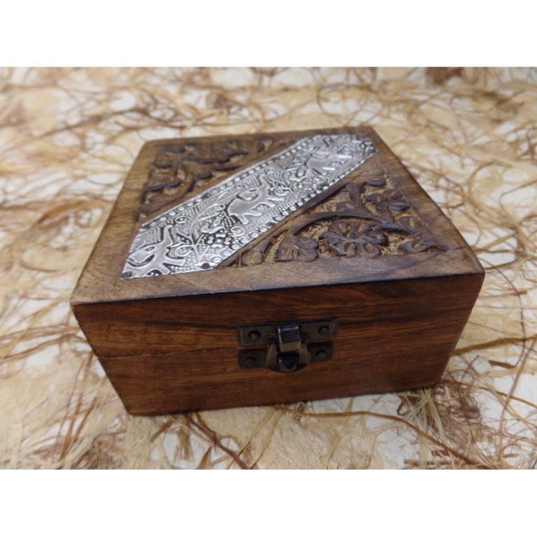 Coffret motif éléphants et fleurs