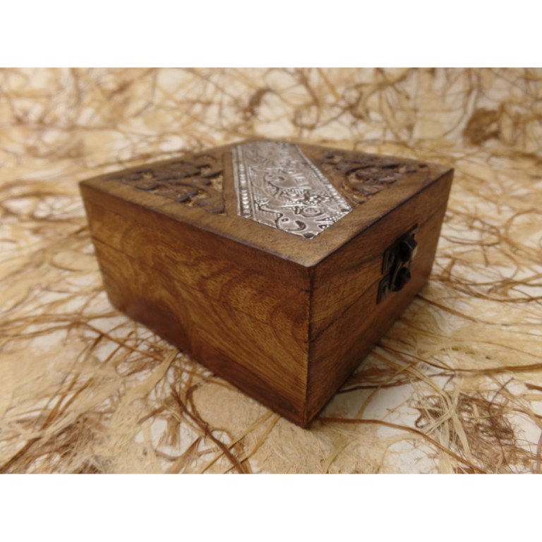 Coffret motif éléphants et fleurs