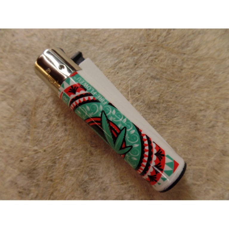 Briquet feuille turquoise