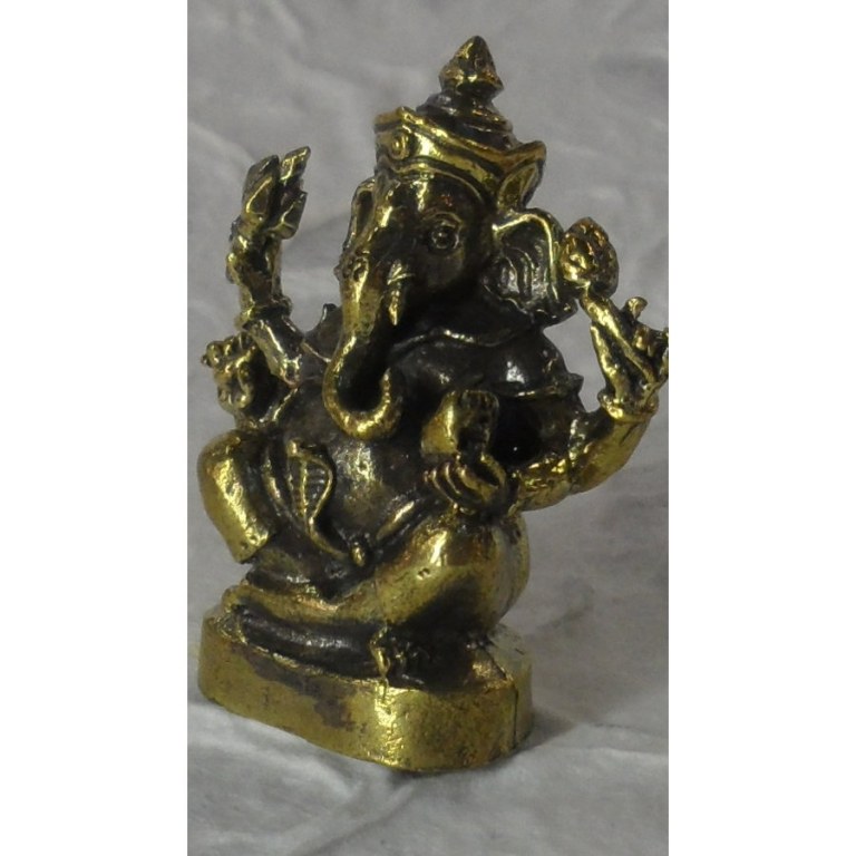 Miniature Ganesh assis en lotus