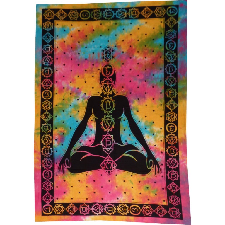Tenture multicolore 7 chakras 
