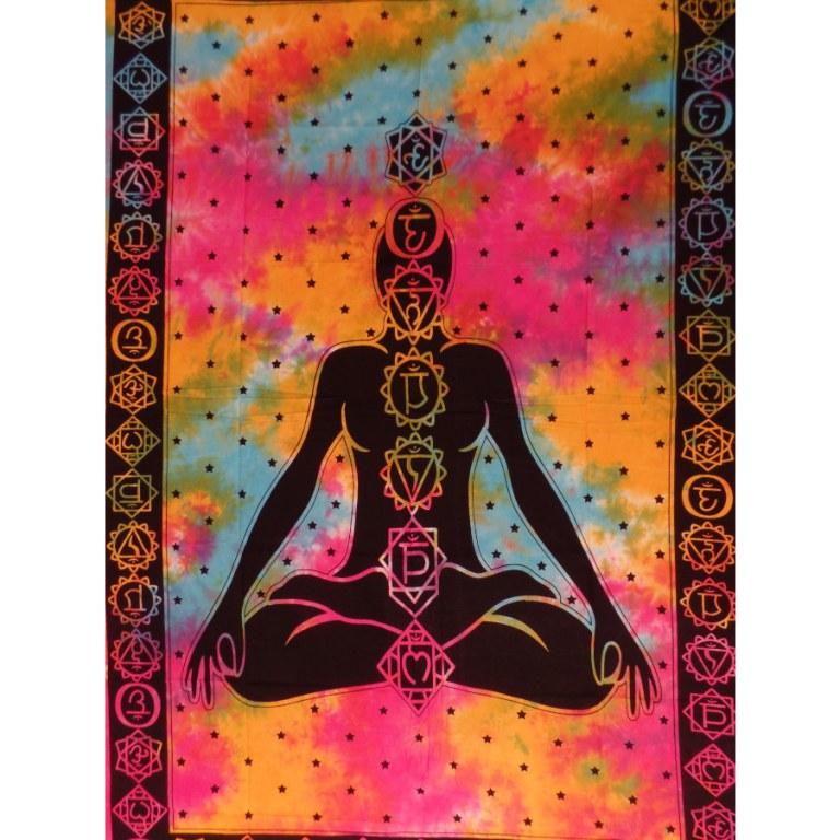 Tenture multicolore 7 chakras 
