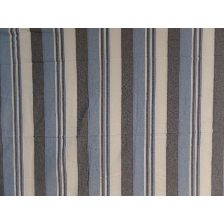 Tenture Kérala bleu/blanc/gris