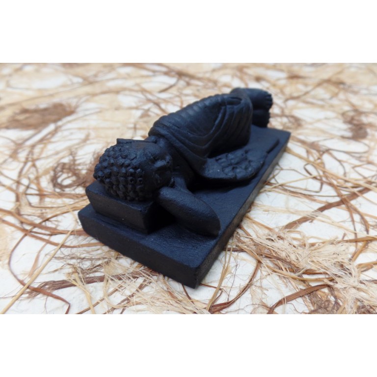 Bouddha parinirvana en pierre noire