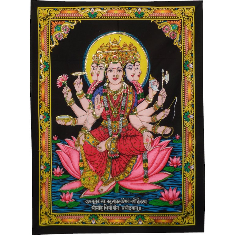 Petite tenture déesse Gayatri
