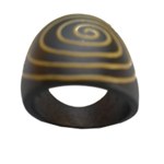 Bague en bois spirale