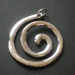 Pendentif argent spirale épaisse