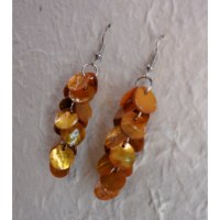 Pendants d'oreilles pétales oranges