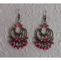 Boucles d'oreilles orient roses