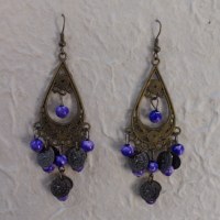 Boucles d'oreilles Marianne mauves