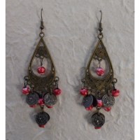 Boucles d'oreilles Marianne roses