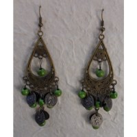 Boucles d'oreilles Marianne vertes