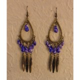 Boucles d'oreilles Akhas mauves