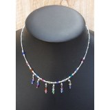 Collier perles 6 pendants