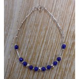 Bracelet perles bleues