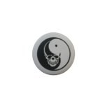 Badge tête de mort yin yang