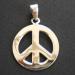 Pendentif argent Peace & Love