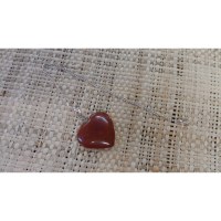 Pendule coeur jaspe rouge