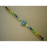 Bracelet vert tressé 