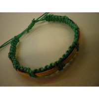 Bracelet macramé coton vert