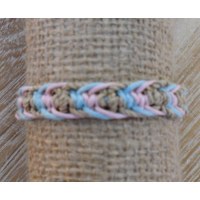 Bracelet sisalia turquoise et rose