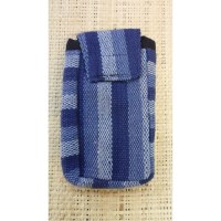 Pochette smartphone weaving bleu