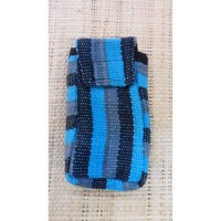 Pochette portable weaving bleu clair