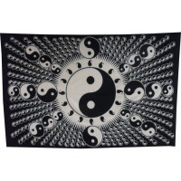 Tenture full yin yang blanc et noir