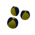 Set de 3 balles jaune et bleu foncé