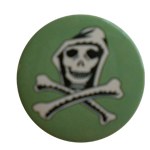 Badge skull green