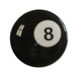 Badge boule noire de billard