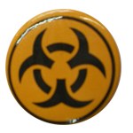 Badge black yellow tribal