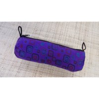 Trousse motifs 70's mauve