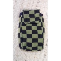 Housse mobile L kaki damier