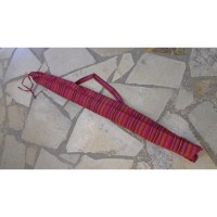 Housse didgeridoo rayée framboise