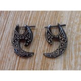 Boucles d'oreilles tribales hallebarde