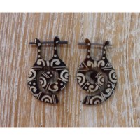 Boucles d'oreilles tribales spirale