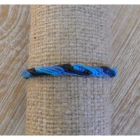 Bracelet rond Bayu bleu et noir