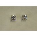 Clous d'oreilles argent et cristal